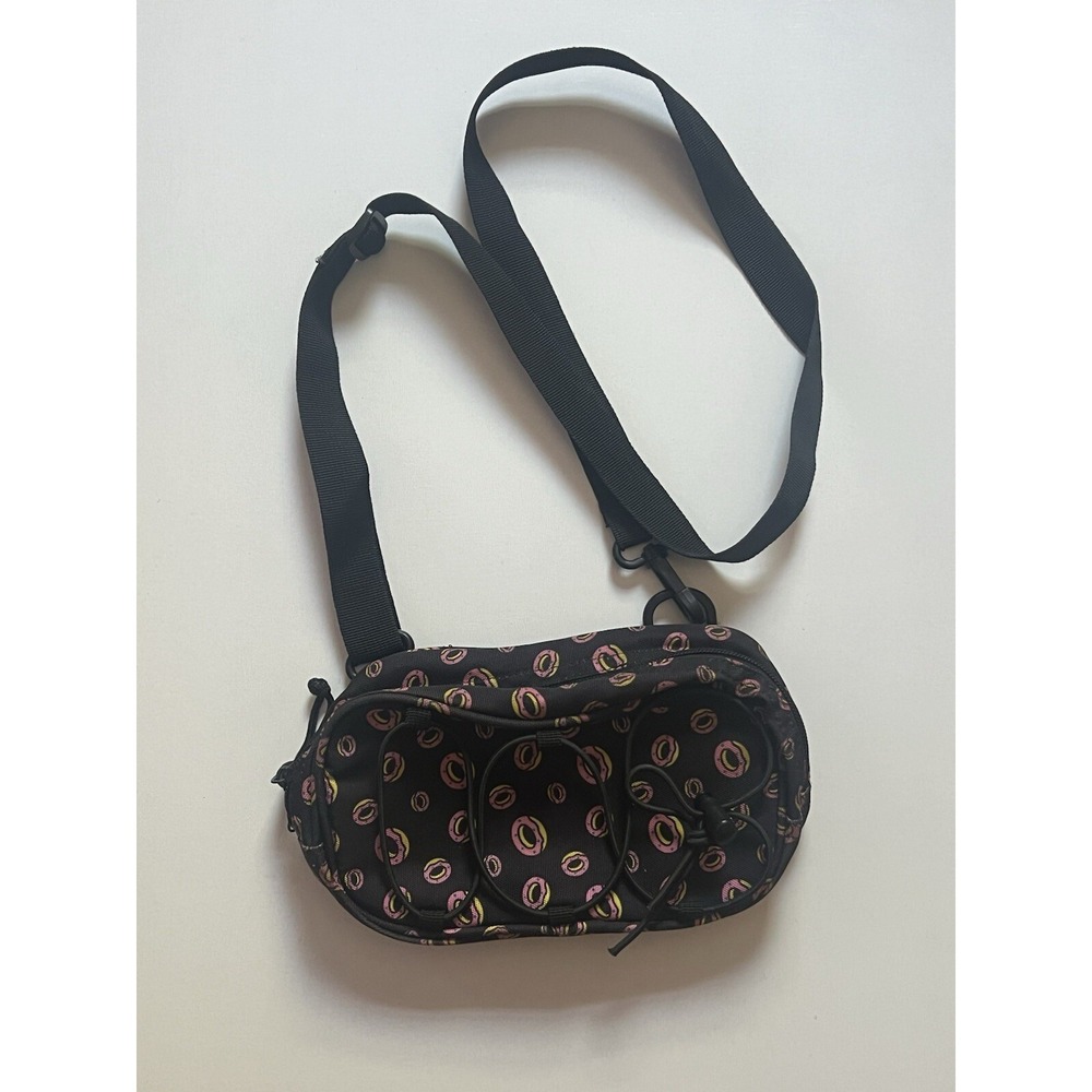 OFWGKTA ODD FUTURE BELT BAG CROSSBODY PACK BLACK W/DONUTS ADJUSTABLE Y2K